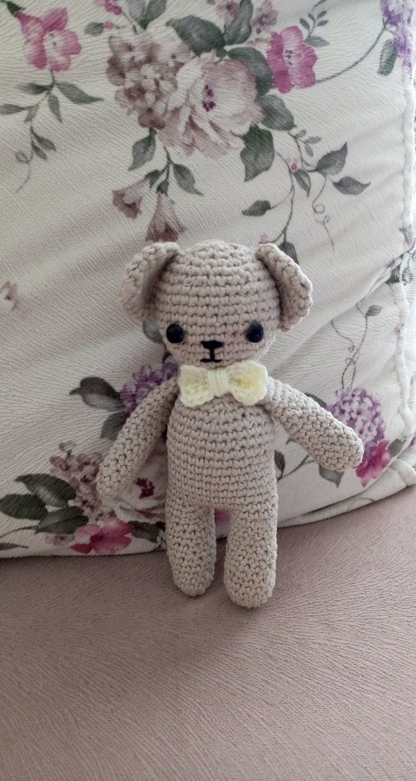 Renkli Yeşil Örgü Peluş Ayıcık - Görsel 3