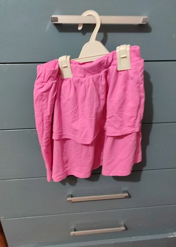 Pembe Kız Çocuk Fırfırlı Etek
