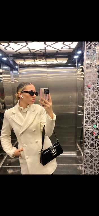 Zara BEYAZ KABAN