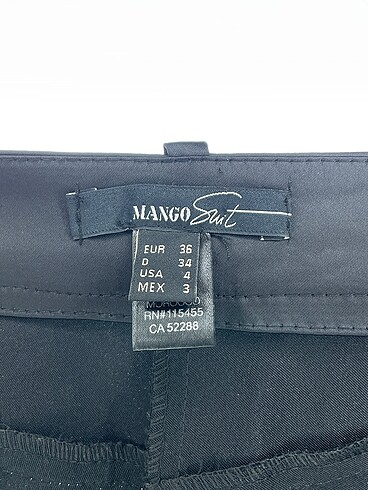 36 Beden siyah Renk Mango Kumaş Pantolon %70 İndirimli.