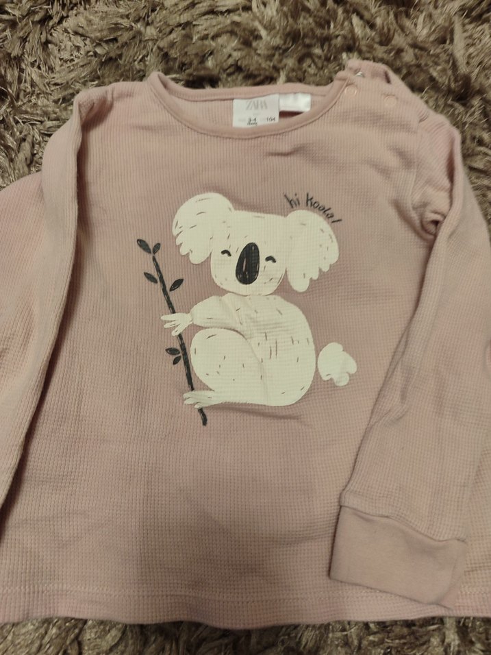 Kız Çocuk Pembe Uzun Kollu Triko Tişört - Görsel 2