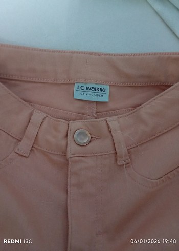 kız çocuk Kumaş Pantolon gül kurusu renginde yeni kullanılmadı - Görsel 5