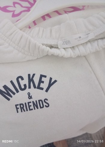 Beyaz Mickey & Friends Baskılı Kız Eşofman Altı - Görsel 2