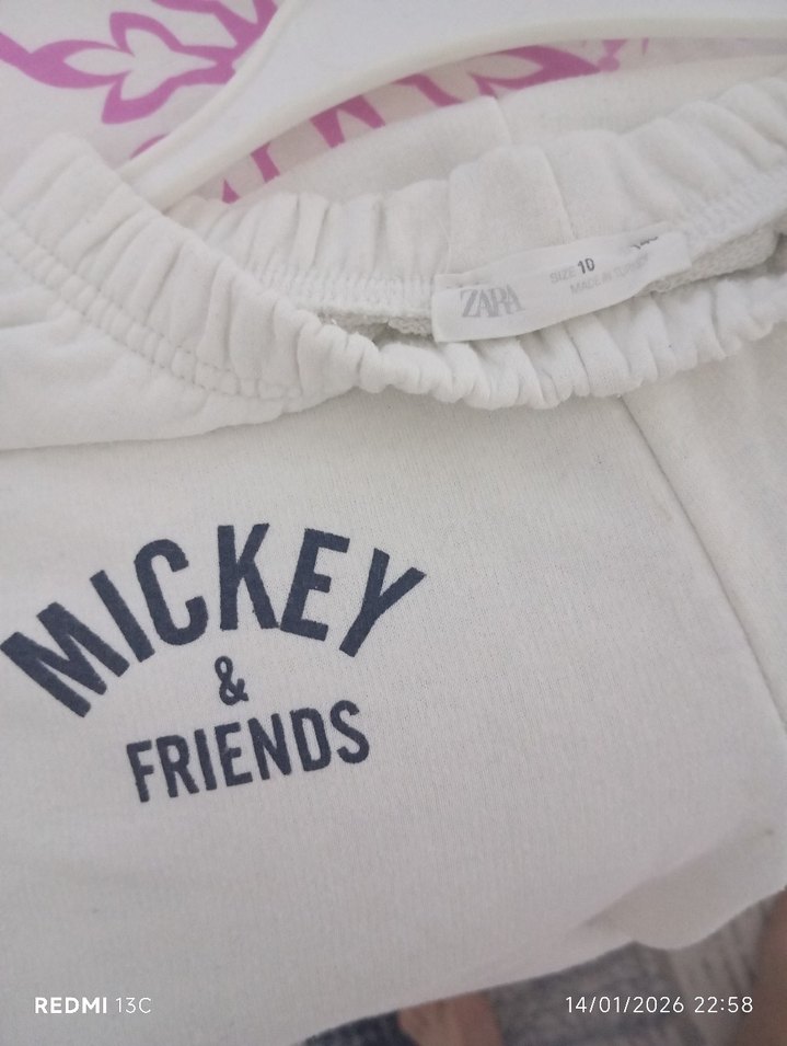 Beyaz Mickey & Friends Baskılı Kız Eşofman Altı - Görsel 2