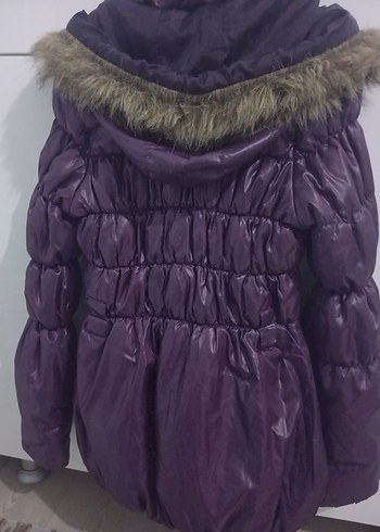 Kürklü Mor kız çocuk Kışlık Mont XSIDE - Görsel 4