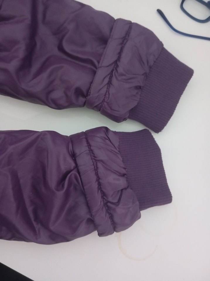 Kürklü Mor kız çocuk Kışlık Mont XSIDE - Görsel 5