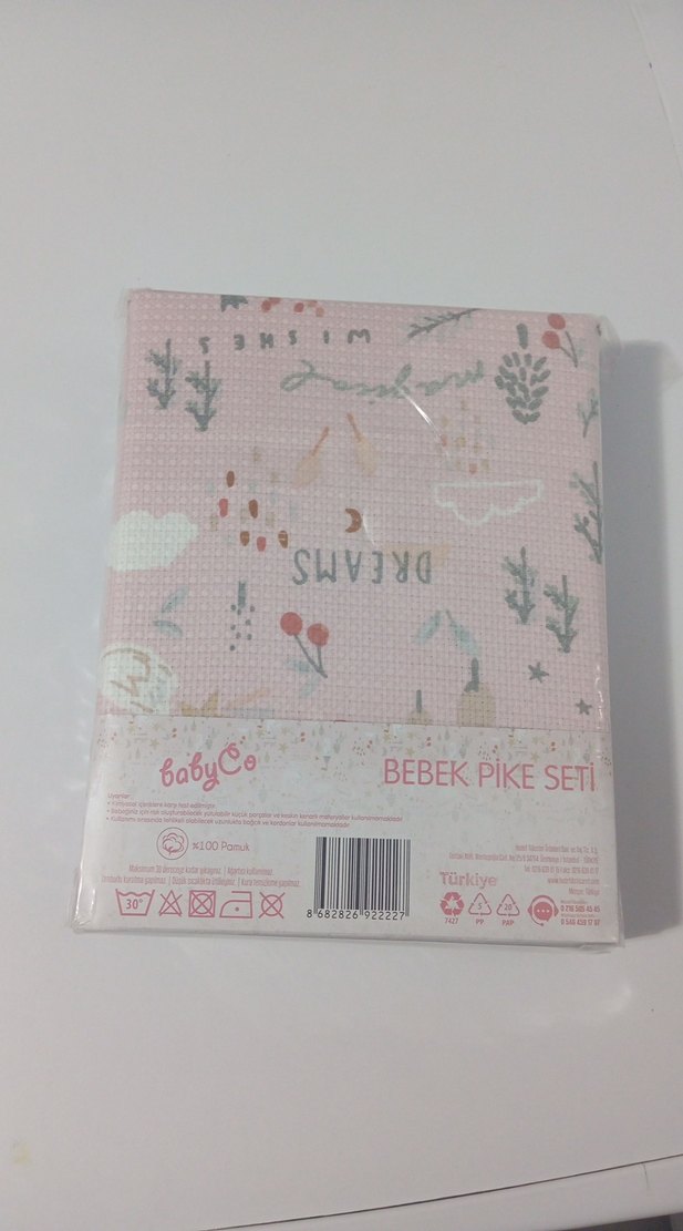 Bebek Pike Seti Pastel Pembe Desenli - Görsel 3