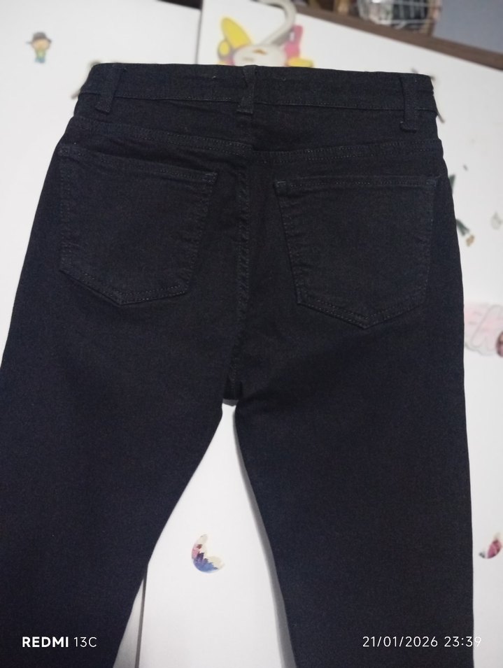 Kadın Siyah  Denim Jean ikralı - Görsel 4