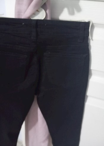 Siyah Midi Boy Kadın Kot Pantolon - Görsel 5