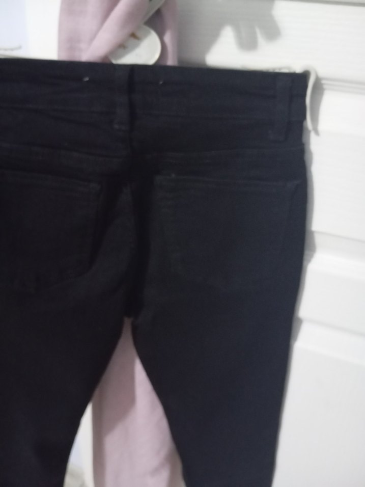 Siyah Midi Boy Kadın Kot Pantolon - Görsel 5