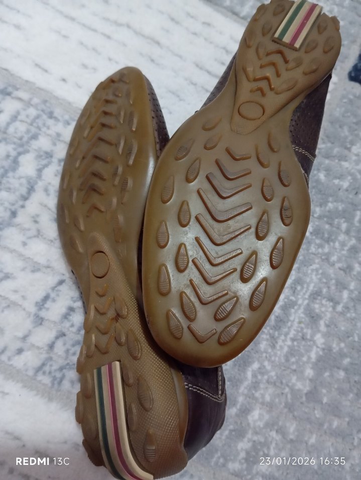 Kahverengi Deri Kadın Klasik Tokalı Ayakkabı - Görsel 3