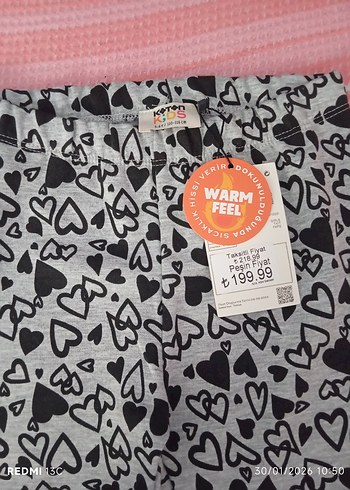 koton kidsKız Çocuk Gri Baskılı Tayt - Görsel 3