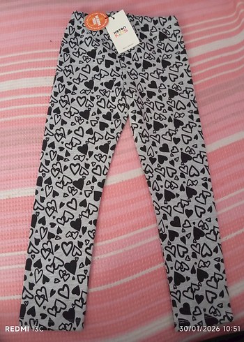 koton kidsKız Çocuk Gri Baskılı Tayt - Görsel 2