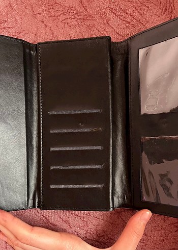 Cesur dudak baskılı çok bölmeli şık cüzdan - Görsel 6