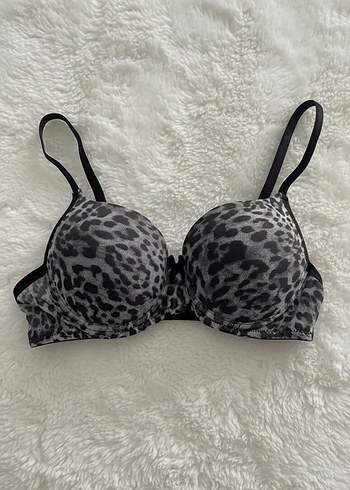 Gri Leopar Desenli Rahat Sütyen 85 beden - Görsel 2