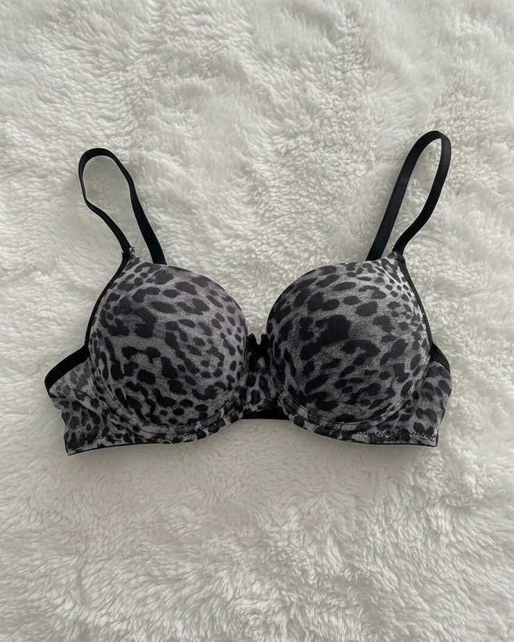 Gri Leopar Desenli Rahat Sütyen 85 beden - Görsel 2