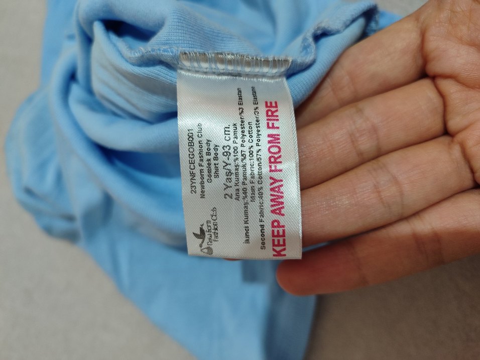 Düğmeli Mavi Kısa Kollu Bebek Body - Görsel 2