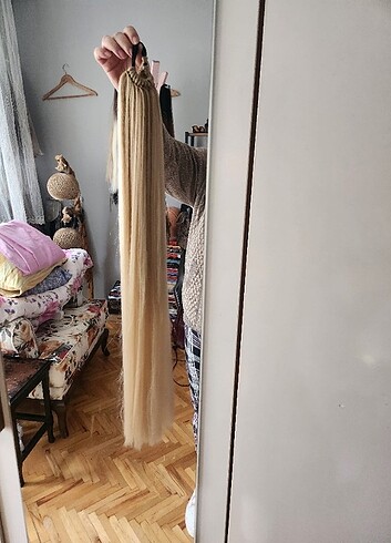 Beden sarı Renk PERUK 80 85 CM AT KUYRUĞU