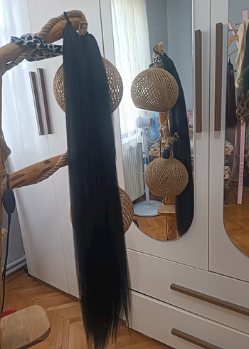 PERUK AT KUYRUĞU SİYAH 90 95 CM - Görsel 8