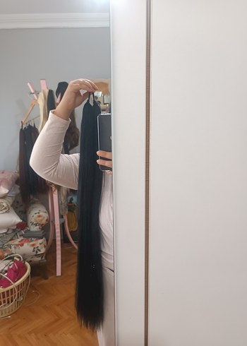 PERUK AT KUYRUĞU SİYAH 90 95 CM - Görsel 3