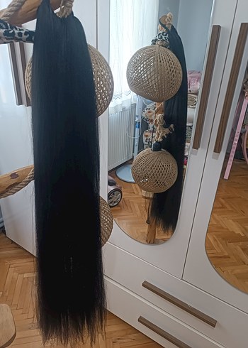 PERUK AT KUYRUĞU SİYAH 90 95 CM - Görsel 6