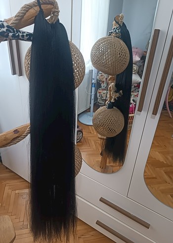 PERUK AT KUYRUĞU SİYAH 90 95 CM - Görsel 7