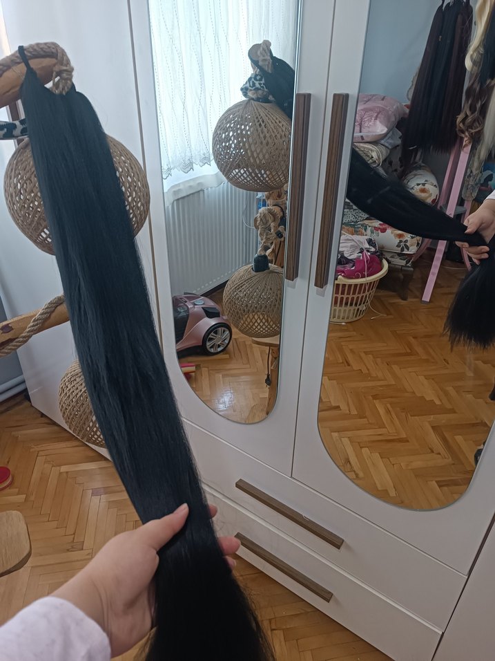 PERUK AT KUYRUĞU SİYAH 90 95 CM - Görsel 4