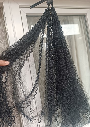 PERUK AFRO KIVIRCIK SİYAH AT KUYRUĞU - Görsel 2