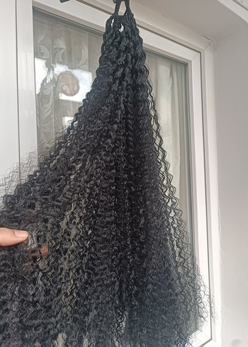 PERUK AFRO KIVIRCIK SİYAH AT KUYRUĞU - Görsel 6