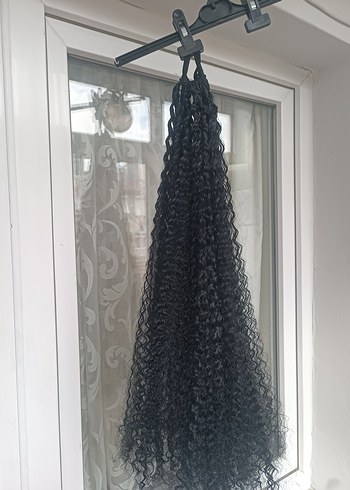 PERUK AFRO KIVIRCIK SİYAH AT KUYRUĞU - Görsel 7