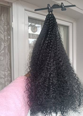 PERUK AFRO KIVIRCIK SİYAH AT KUYRUĞU - Görsel 10