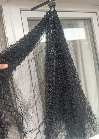 PERUK AFRO KIVIRCIK SİYAH AT KUYRUĞU - Görsel 3