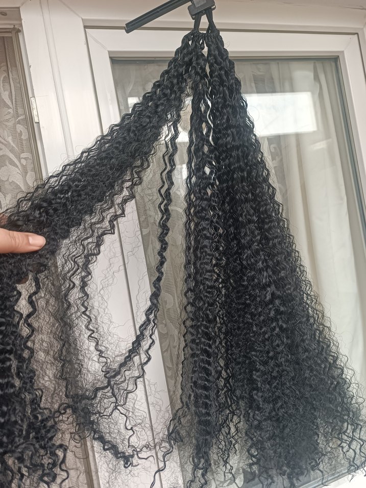 PERUK AFRO KIVIRCIK SİYAH AT KUYRUĞU - Görsel 2