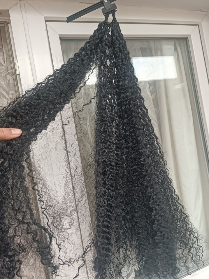 PERUK AFRO KIVIRCIK SİYAH AT KUYRUĞU - Görsel 3