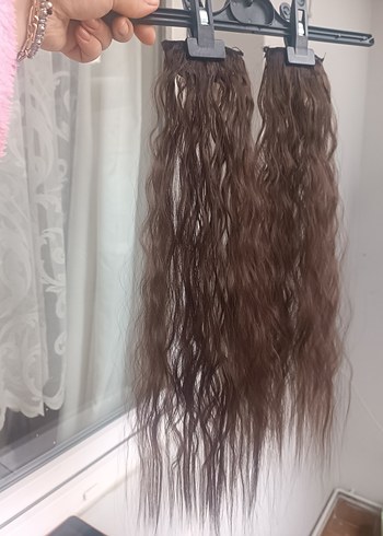 PERUK KAHVERENGİ YARIM AY SET - Görsel 9