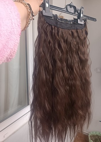 PERUK KAHVERENGİ YARIM AY SET - Görsel 8