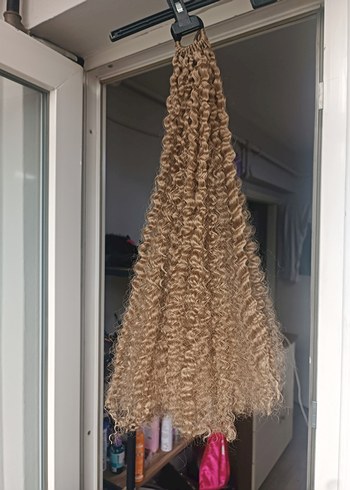 PERUK KIVIRCIK AFRO AT KUYRUĞU SARI - Görsel 8