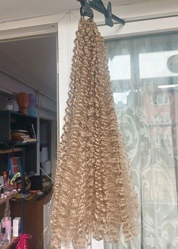 PERUK KIVIRCIK AFRO AT KUYRUĞU SARI - Görsel 2