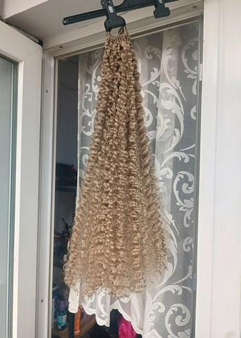 PERUK KIVIRCIK AFRO AT KUYRUĞU SARI - Görsel 7