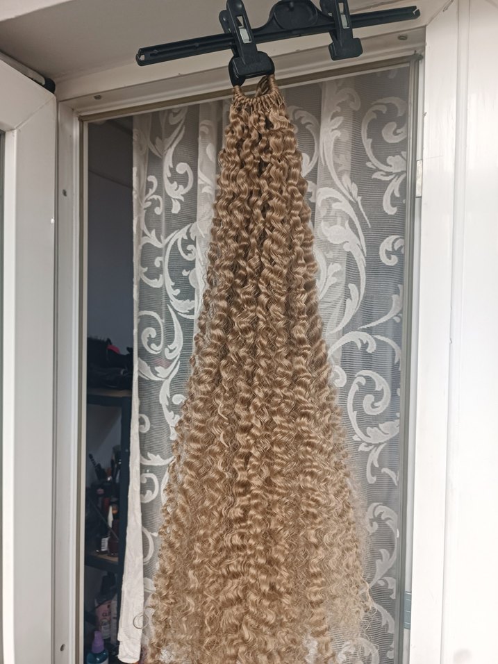 PERUK KIVIRCIK AFRO AT KUYRUĞU SARI - Görsel 3