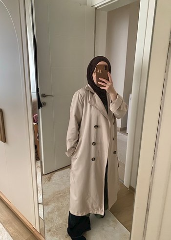 Trendyol & Milla Bej Kadın Midi Trenchcoat