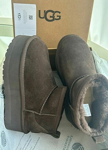 40 Beden kahverengi Renk Ugg Platform Bot 