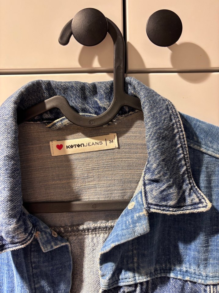 Mavi Düğmeli Kadın Denim Ceket - Görsel 3