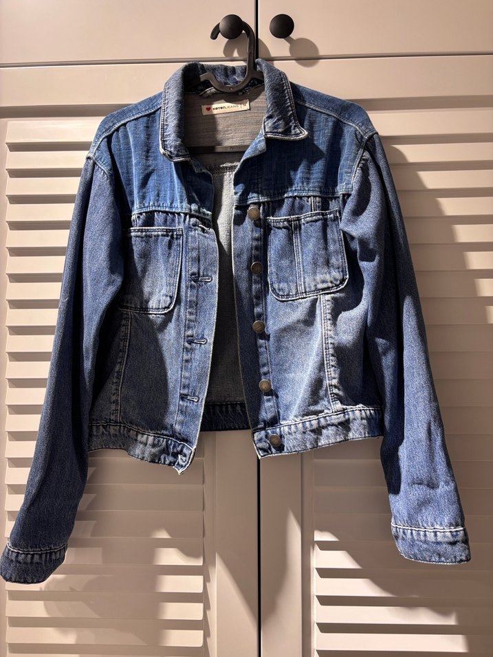 Mavi Düğmeli Kadın Denim Ceket - Görsel 2