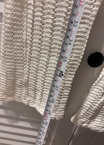 Beyaz Örgü Kadın Uzun Pantolon - Görsel 4