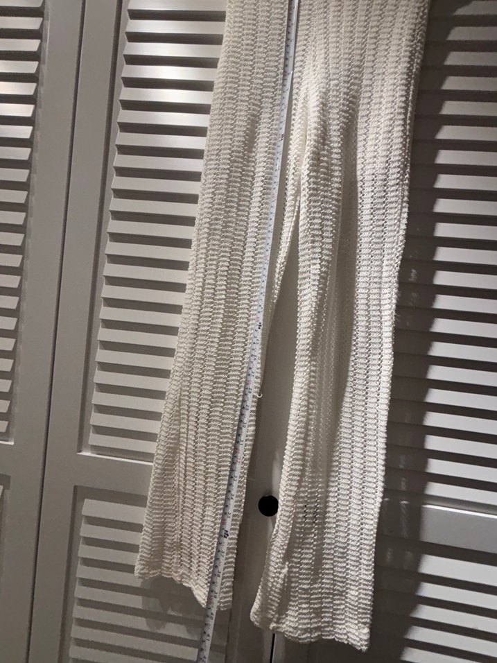 Beyaz Örgü Kadın Uzun Pantolon - Görsel 3