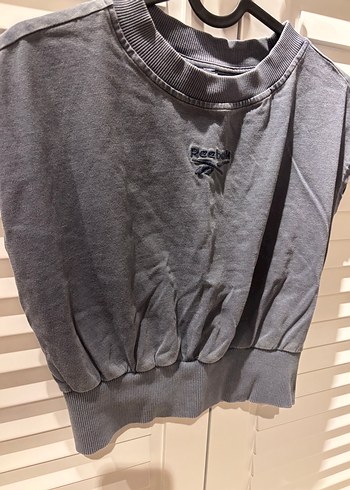 Gri Kolsuz Crop Top Rahat Kesim - Görsel 5