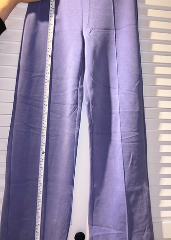 Mor Regular Fit Pilili Kadın Modal Kumaş Pantolon - Görsel 5