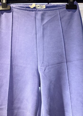 Mor Regular Fit Pilili Kadın Modal Kumaş Pantolon - Görsel 3