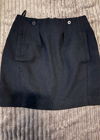 Lacivert Kaşe Kadın Etek - Görsel 2